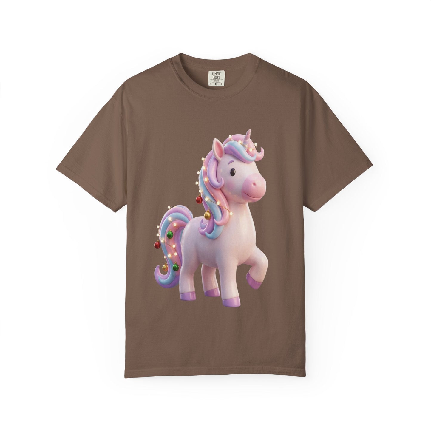 Festive Unicorn Magic: Holiday Sparkle, 3D Fantasy IllustrationT-Shirt – Custom T-Shirt by PixelCraft360, unique decoration for events and special gifts