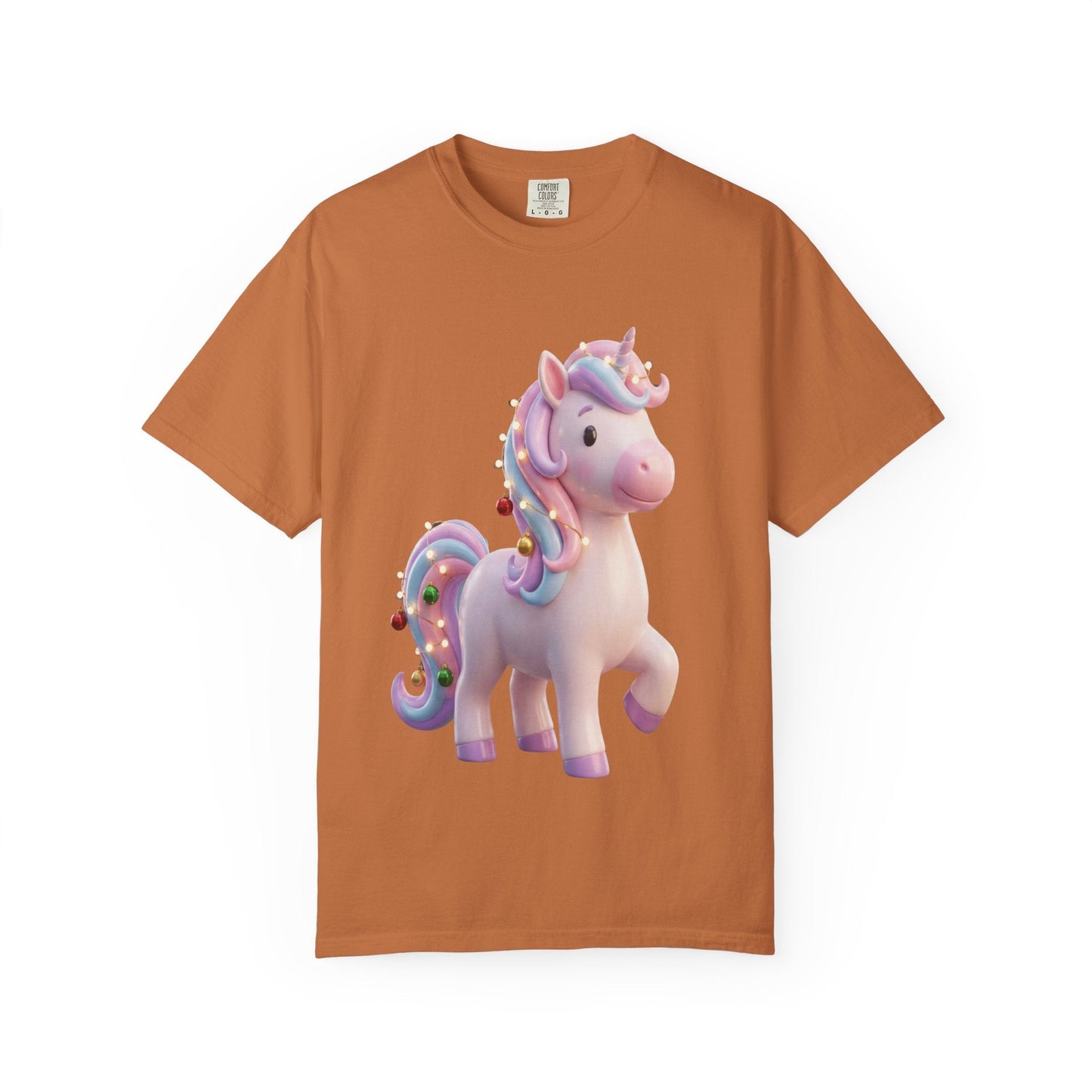 Festive Unicorn Magic: Holiday Sparkle, 3D Fantasy IllustrationT-Shirt – Custom T-Shirt by PixelCraft360, unique decoration for events and special gifts