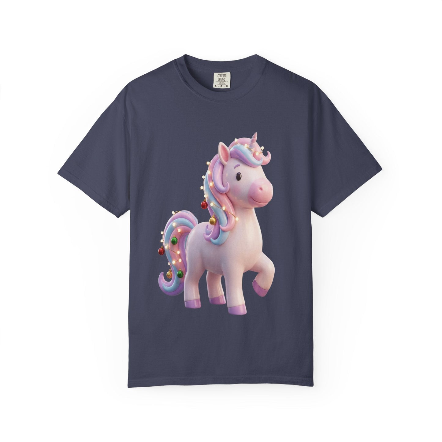 Festive Unicorn Magic: Holiday Sparkle, 3D Fantasy IllustrationT-Shirt – Custom T-Shirt by PixelCraft360, unique decoration for events and special gifts
