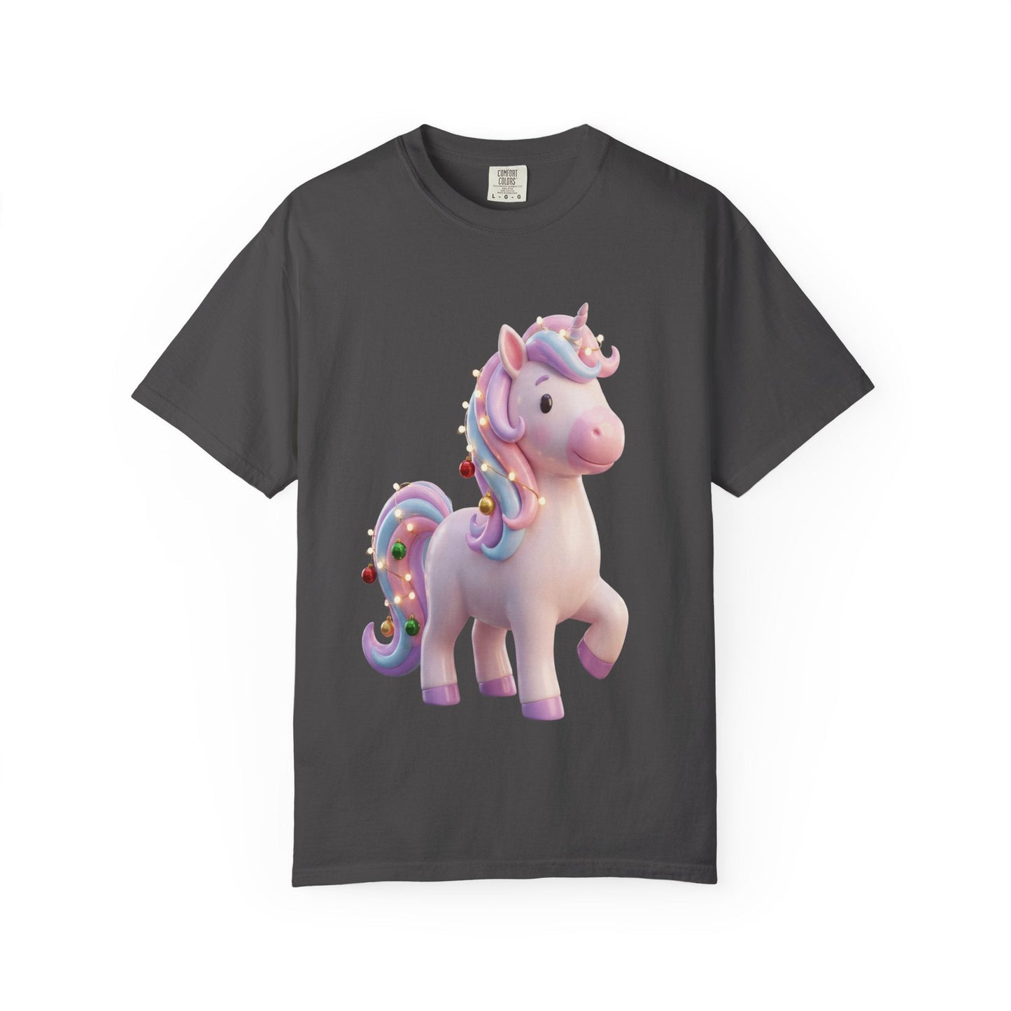 Festive Unicorn Magic: Holiday Sparkle, 3D Fantasy IllustrationT-Shirt – Custom T-Shirt by PixelCraft360, unique decoration for events and special gifts