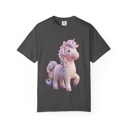 Festive Unicorn Magic: Holiday Sparkle, 3D Fantasy IllustrationT-Shirt – Custom T-Shirt by PixelCraft360, unique decoration for events and special gifts