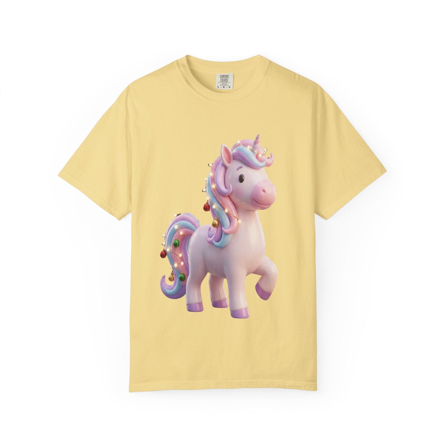 Festive Unicorn Magic: Holiday Sparkle, 3D Fantasy IllustrationT-Shirt – Custom T-Shirt by PixelCraft360, unique decoration for events and special gifts