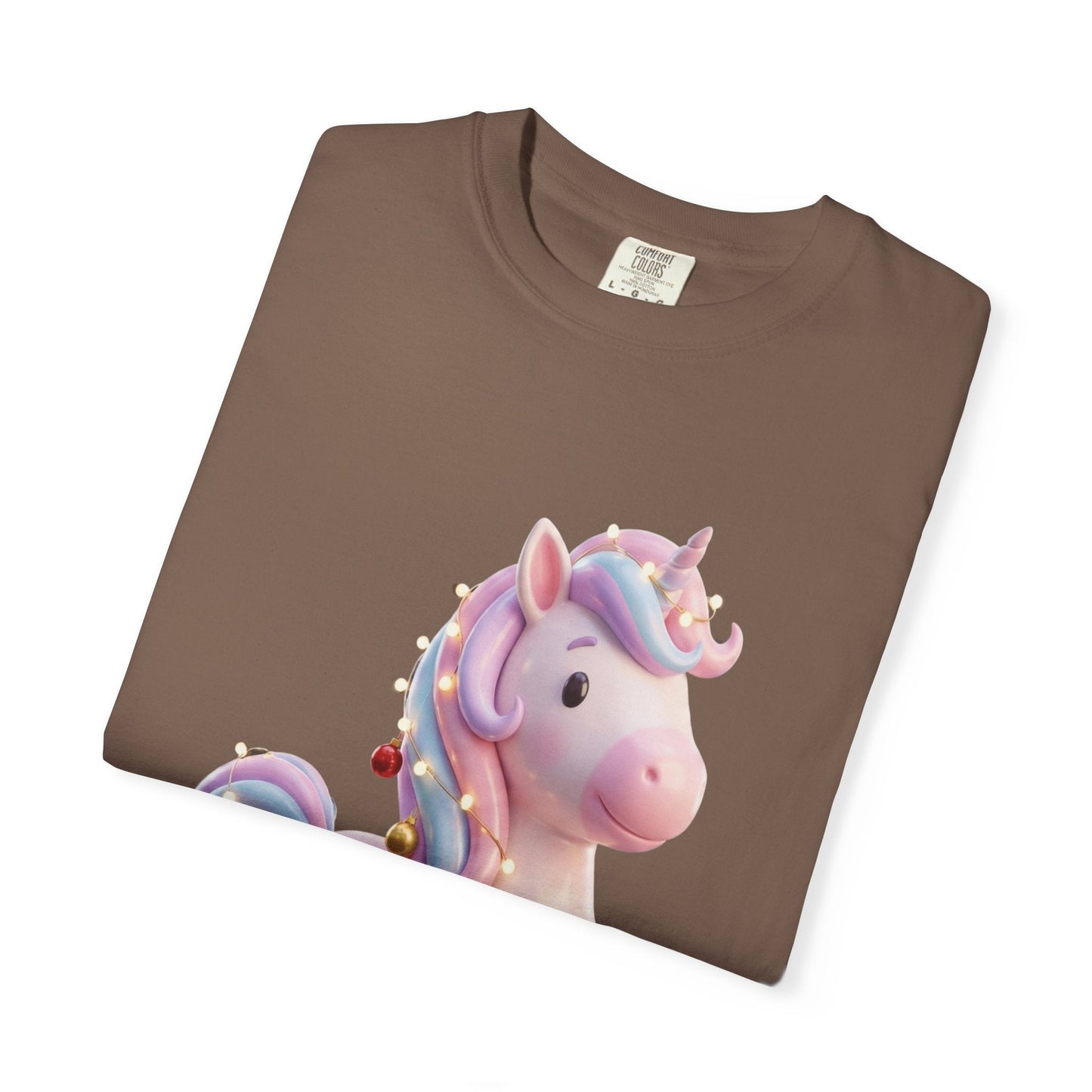 Festive Unicorn Magic: Holiday Sparkle, 3D Fantasy IllustrationT-Shirt – Custom T-Shirt by PixelCraft360, unique decoration for events and special gifts