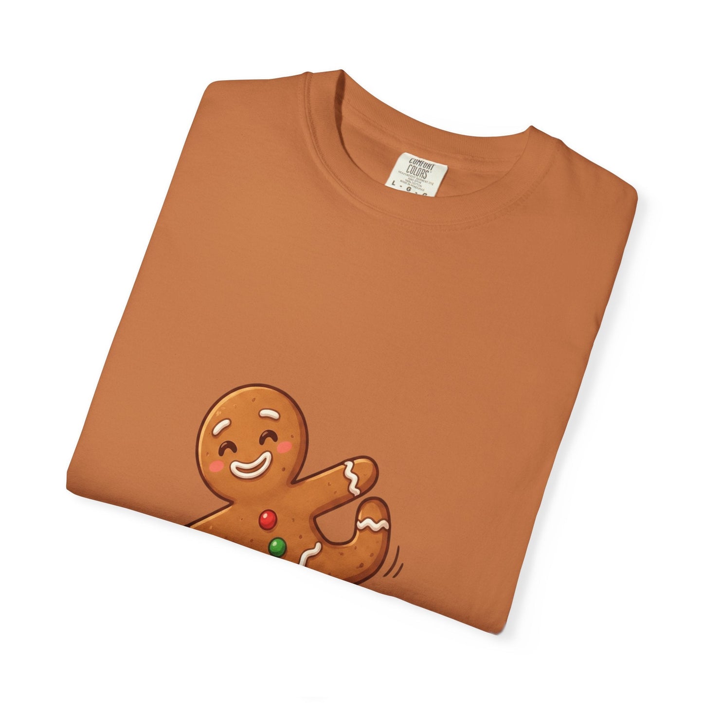 Gingerbread Jive: Festive Cookie Character, Whimsical Holiday Illustration T-shirt – Custom T-Shirt by PixelCraft360, unique decoration for events and special gifts