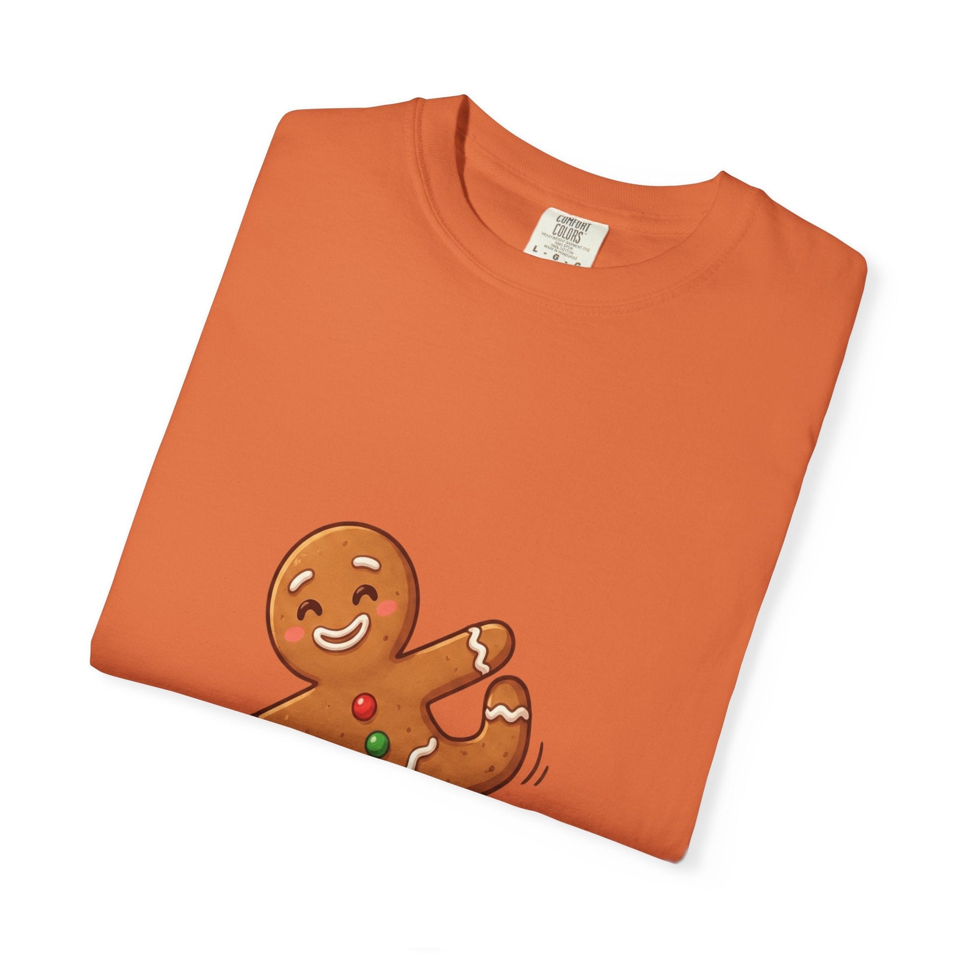 Gingerbread Jive: Festive Cookie Character, Whimsical Holiday Illustration T-shirt – Custom T-Shirt by PixelCraft360, unique decoration for events and special gifts