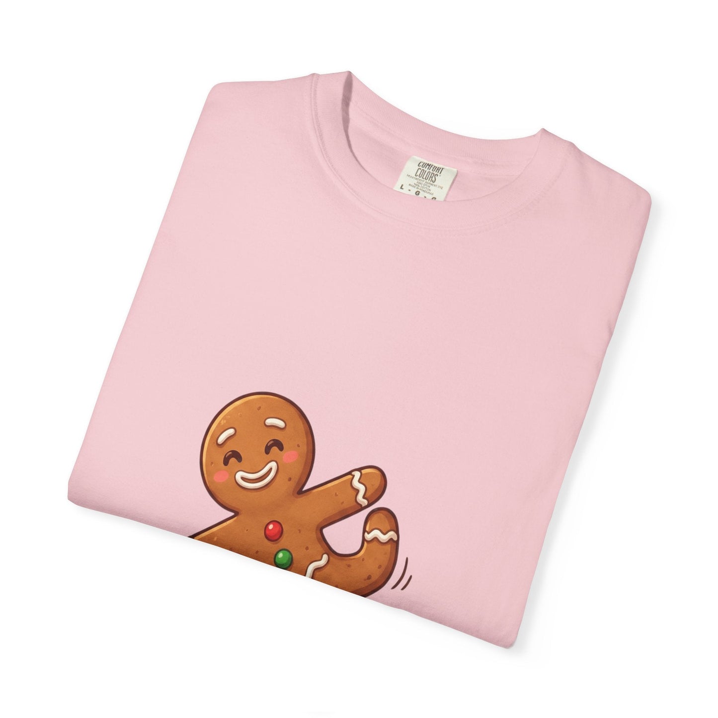 Gingerbread Jive: Festive Cookie Character, Whimsical Holiday Illustration T-shirt – Custom T-Shirt by PixelCraft360, unique decoration for events and special gifts