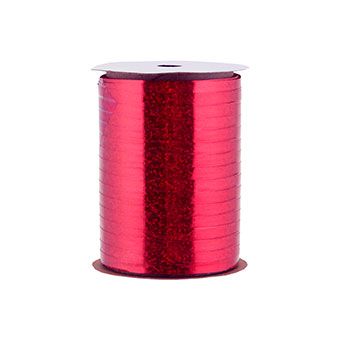 Holographic Red Ribbon 3/16" 100 Yds - Image 1
