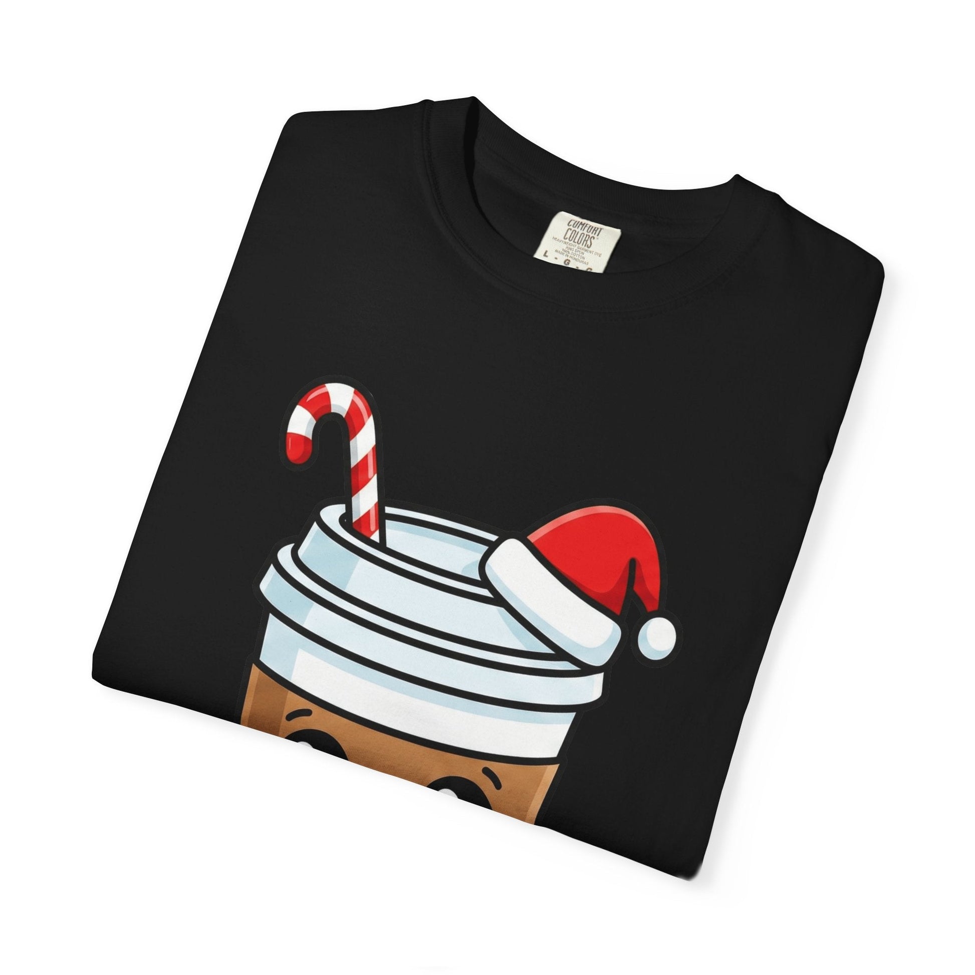Holiday Brew Buddies: Festive Kawaii Coffee and Cookies, Cute Christmas Sticker ArtT-Shirt – Custom T-Shirt by PixelCraft360, unique decoration for events and special gifts