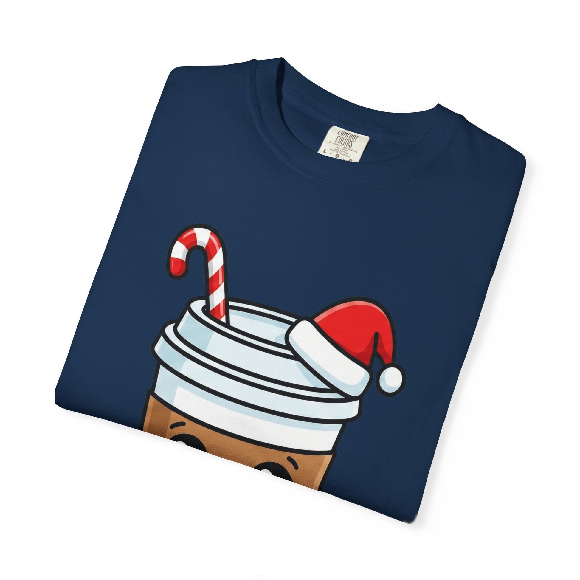 Holiday Brew Buddies: Festive Kawaii Coffee and Cookies, Cute Christmas Sticker ArtT-Shirt – Custom T-Shirt by PixelCraft360, unique decoration for events and special gifts