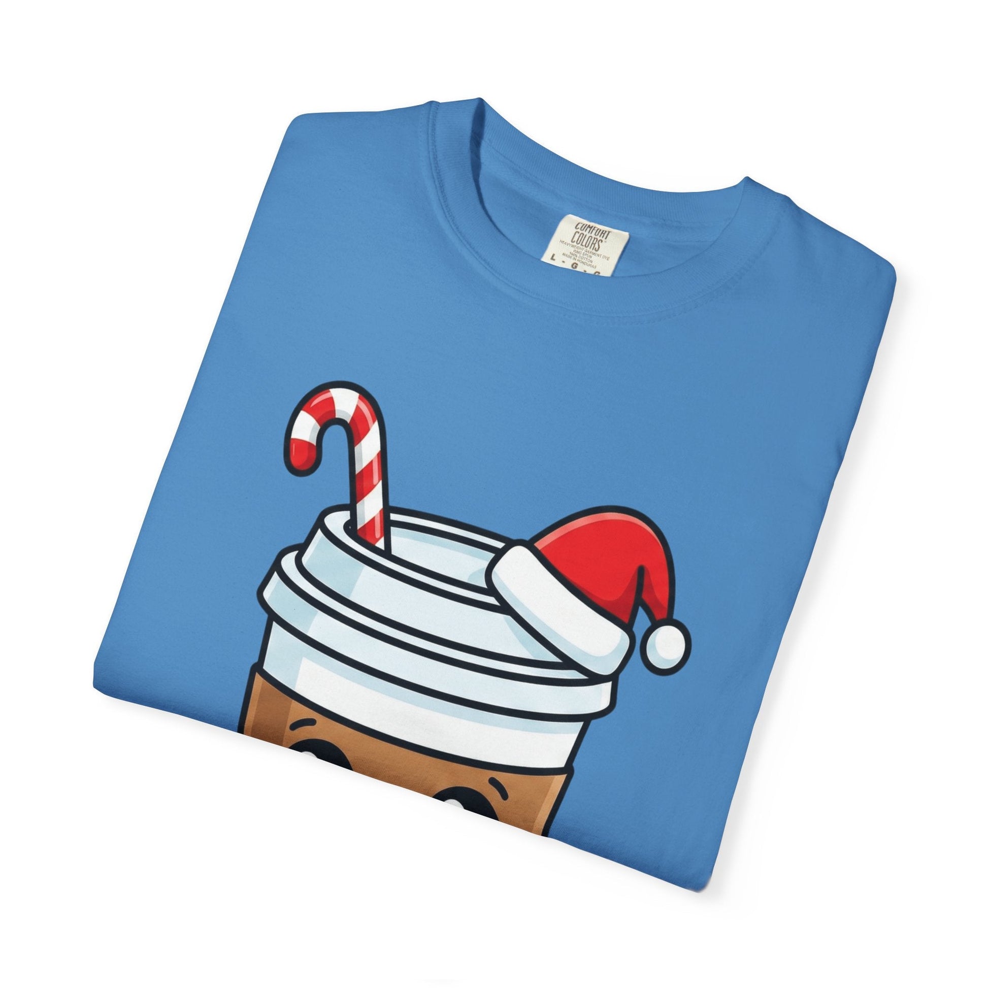 Holiday Brew Buddies: Festive Kawaii Coffee and Cookies, Cute Christmas Sticker ArtT-Shirt – Custom T-Shirt by PixelCraft360, unique decoration for events and special gifts