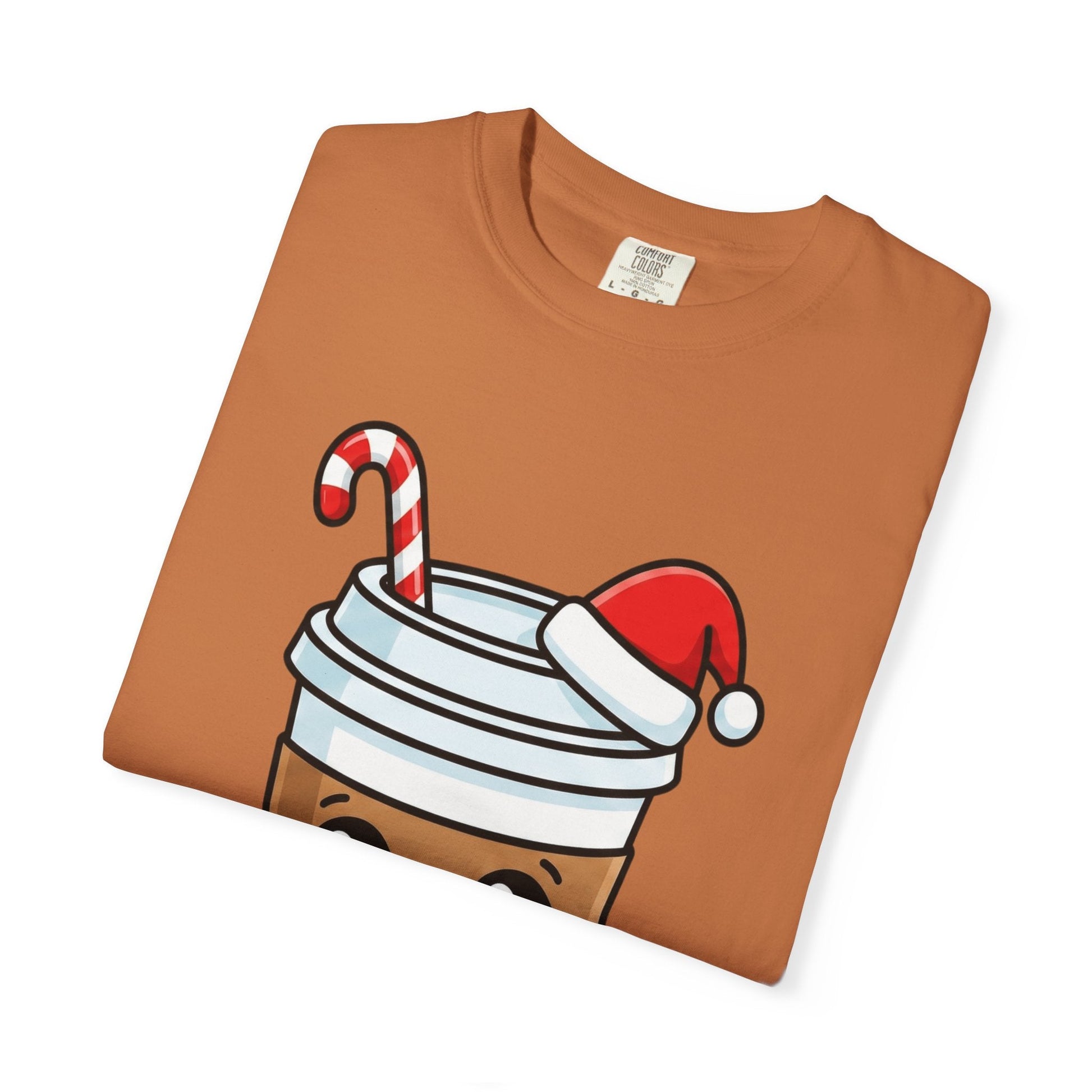 Holiday Brew Buddies: Festive Kawaii Coffee and Cookies, Cute Christmas Sticker ArtT-Shirt – Custom T-Shirt by PixelCraft360, unique decoration for events and special gifts
