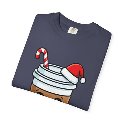 Holiday Brew Buddies: Festive Kawaii Coffee and Cookies, Cute Christmas Sticker ArtT-Shirt – Custom T-Shirt by PixelCraft360, unique decoration for events and special gifts