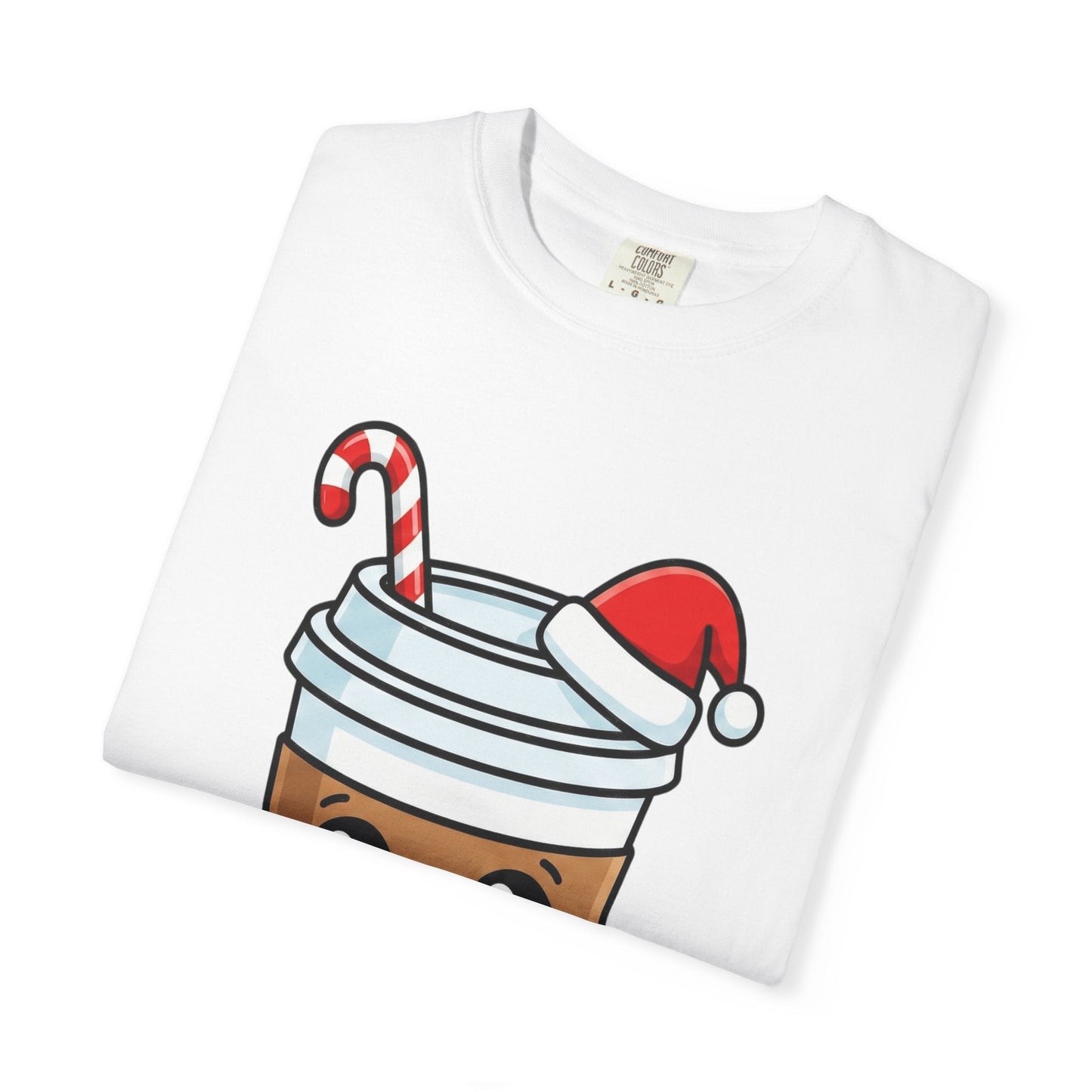 Holiday Brew Buddies: Festive Kawaii Coffee and Cookies, Cute Christmas Sticker ArtT-Shirt – Custom T-Shirt by PixelCraft360, unique decoration for events and special gifts