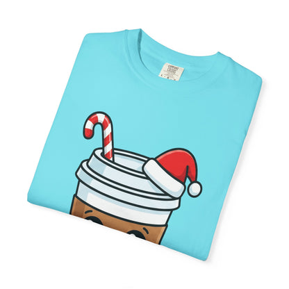 Holiday Brew Buddies: Festive Kawaii Coffee and Cookies, Cute Christmas Sticker ArtT-Shirt – Custom T-Shirt by PixelCraft360, unique decoration for events and special gifts