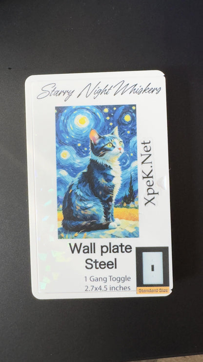 Starry Night Whiskers - Wall Plate Steel - 7