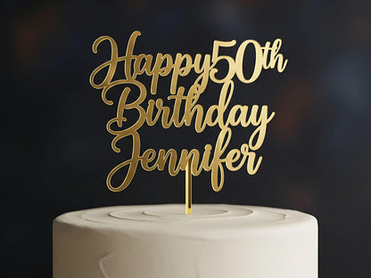 Custom Name Acrylic Cake Topper – Luxe Script Design - Image 2