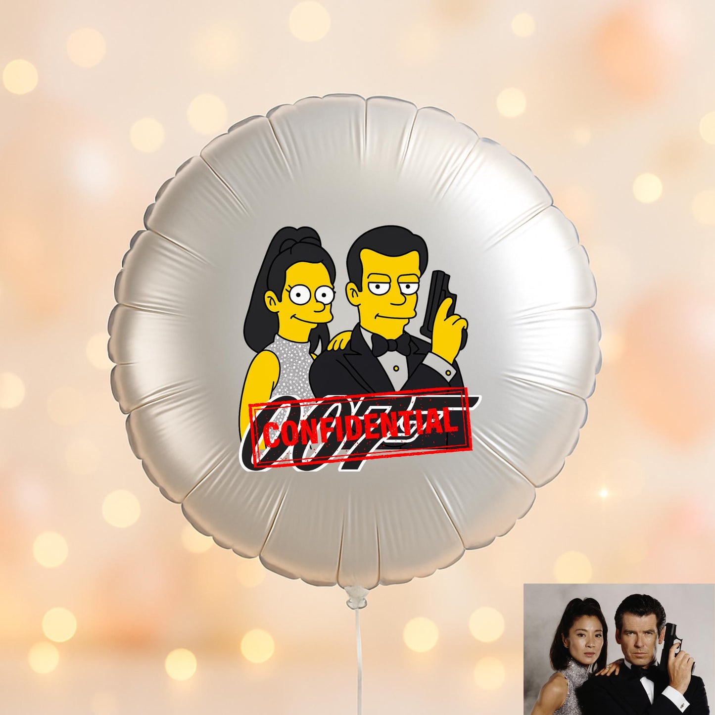 Personalized Simpsons Cartoon Photo Balloon | 18 Inch Mylar - 2