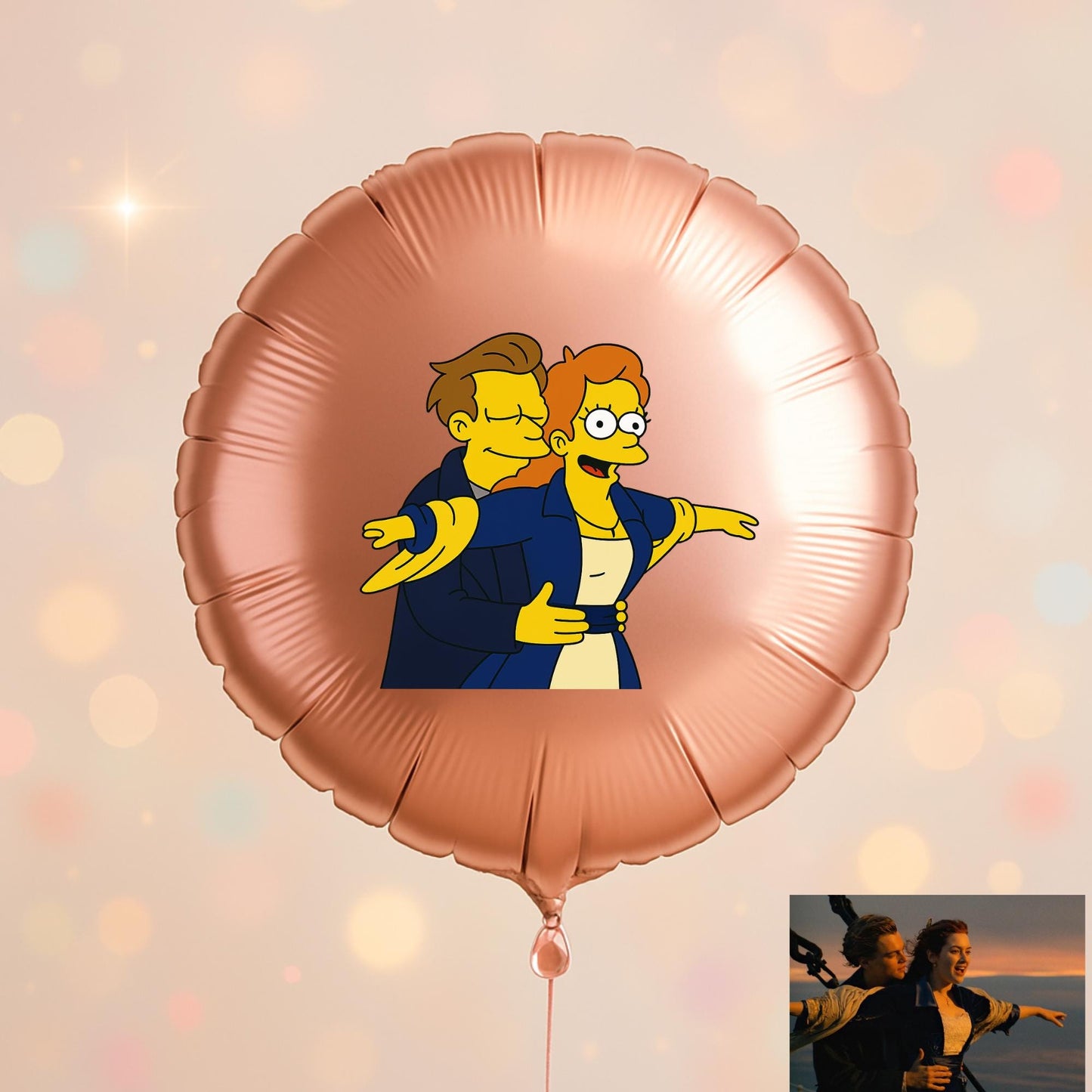 Personalized Simpsons Cartoon Photo Balloon | 18 Inch Mylar - 3
