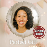 Custom Photo Balloon 18 Inch Round Foil - 4-Pack Personalized Decor 2