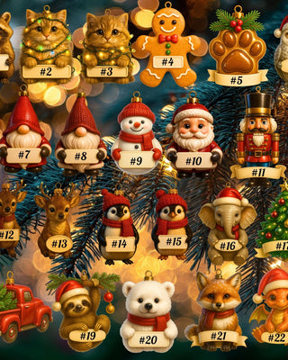 Custom Personalized Christmas Ornaments | Wood or Acrylic - 1