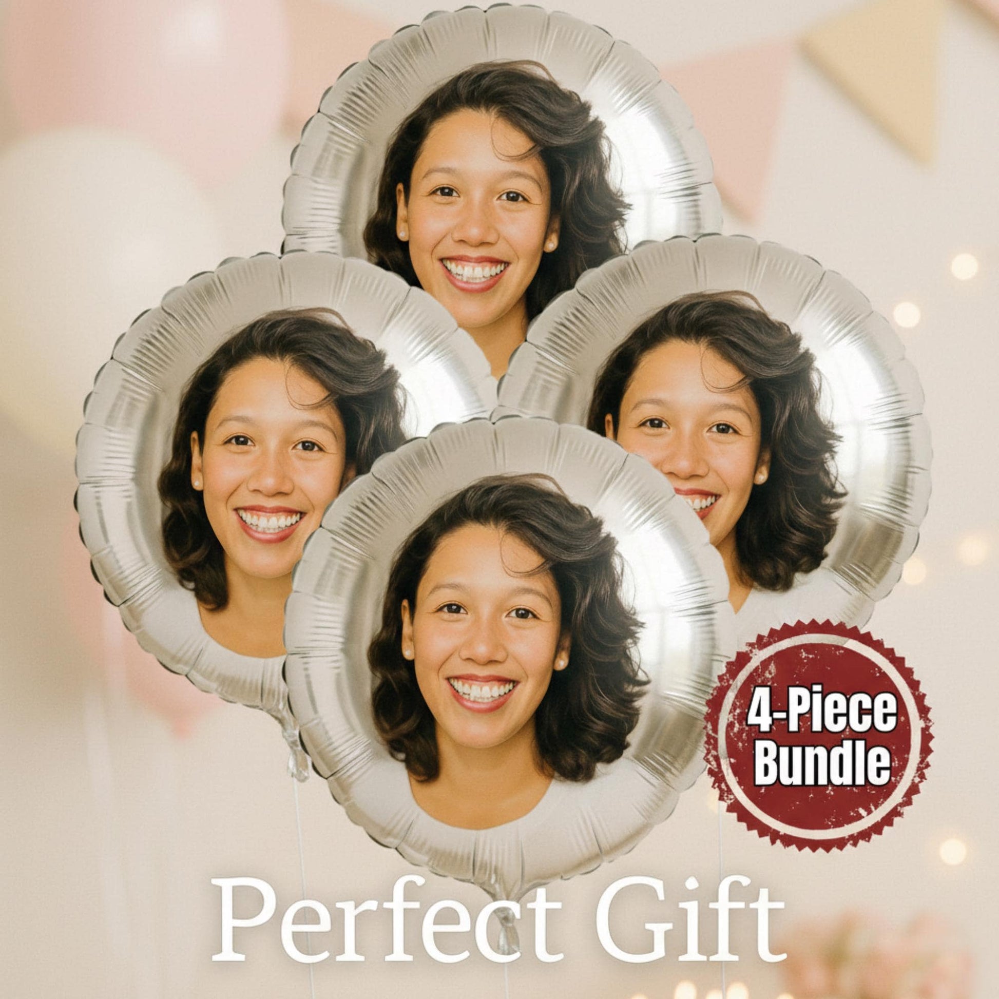Personalized Photo Balloon 18 Inch - 4-Pack Custom Party Decor - 1