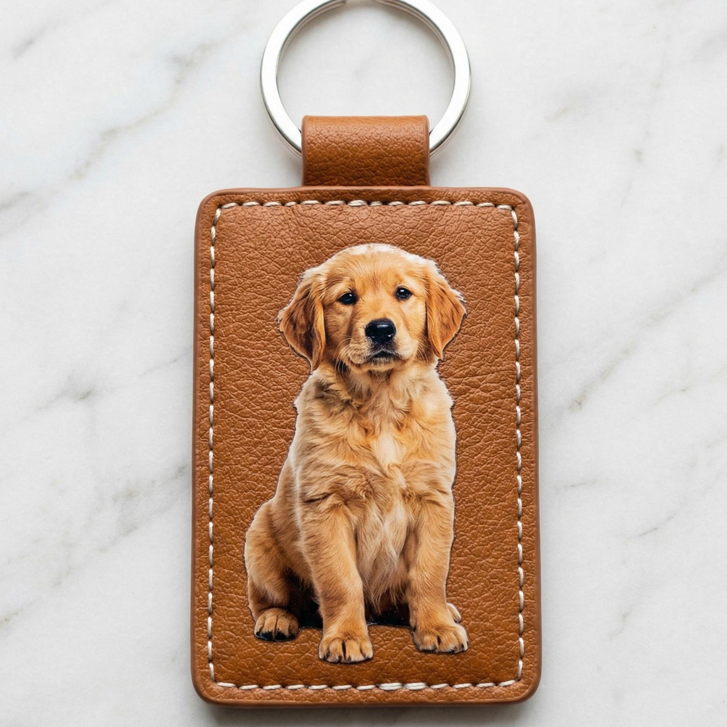 Custom PU Leather Keychain, Personalized Name or Logo - Image 4