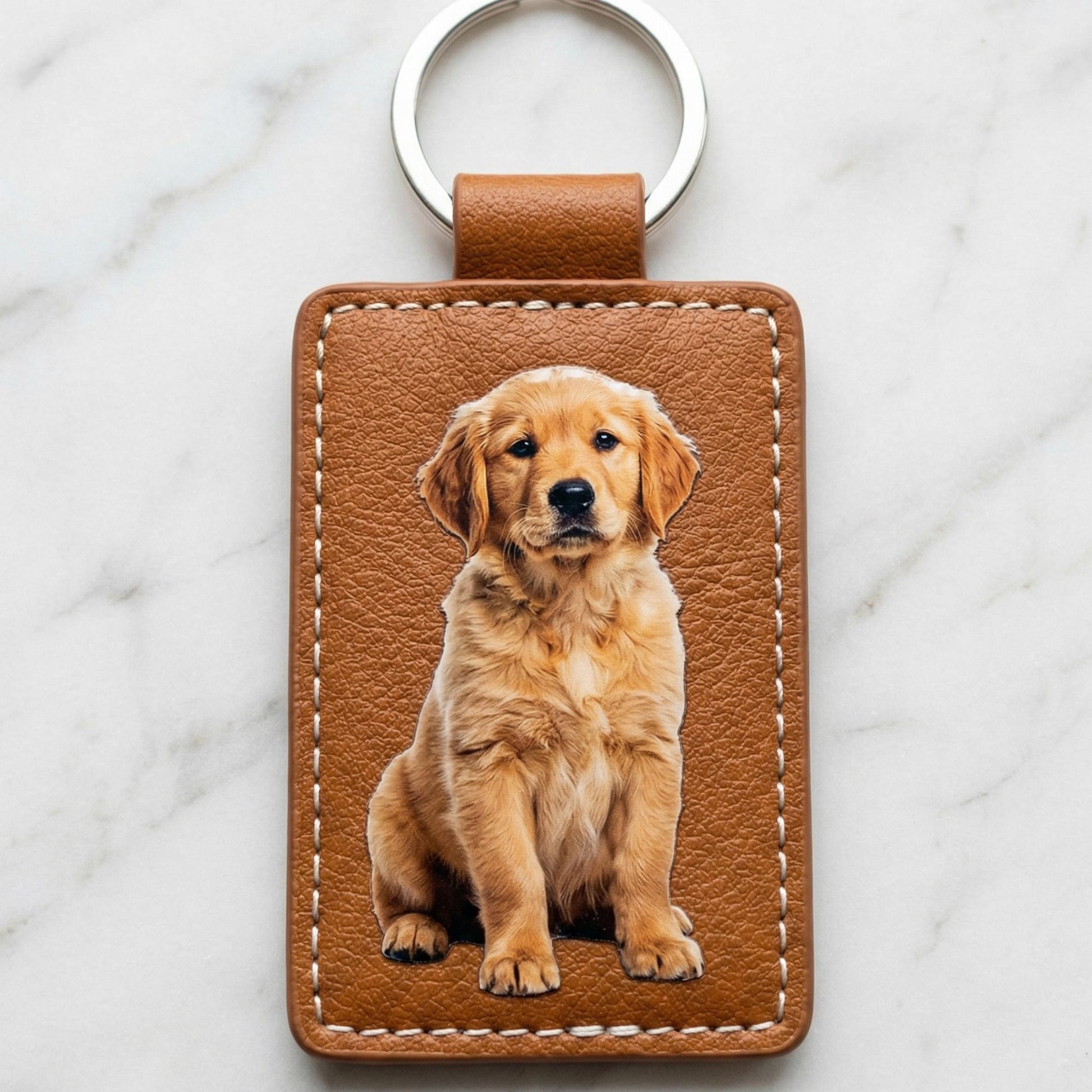 Custom PU Leather Keychain, Personalized Name or Logo - Image 4