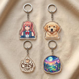 Custom Die-Cut Acrylic Keychain Set 6
