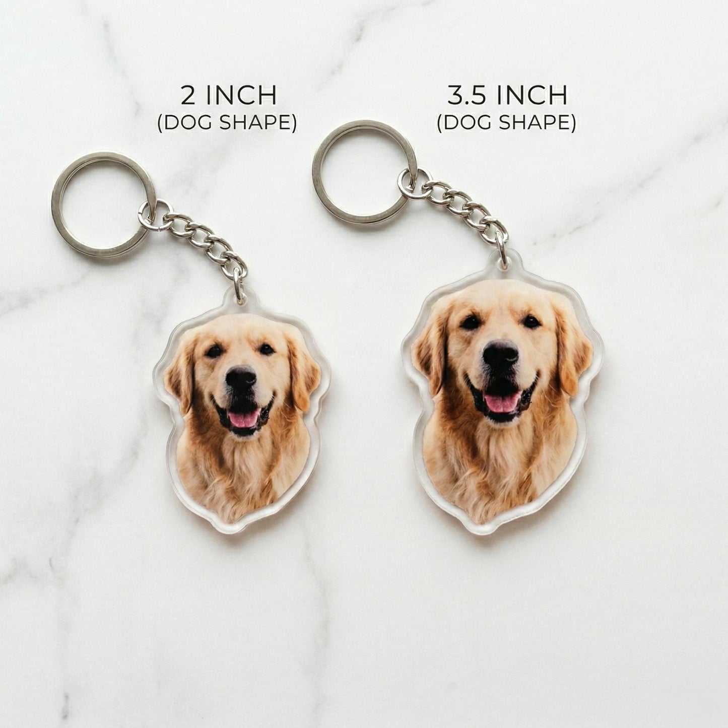 Custom Die-Cut Acrylic Keychain, Pet Portrait, Photo, Logo - Image 6