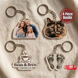 Custom Die-Cut Acrylic Keychain, Pet Portrait, Photo, Logo 1
