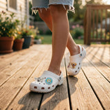 Adornos personalizados de zuecos con foto, adornos personalizados para zapatos con nombre 8