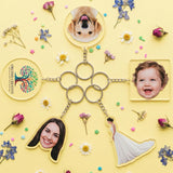 Custom Photo Acrylic Keychain, Pet Portrait Keepsake 1
