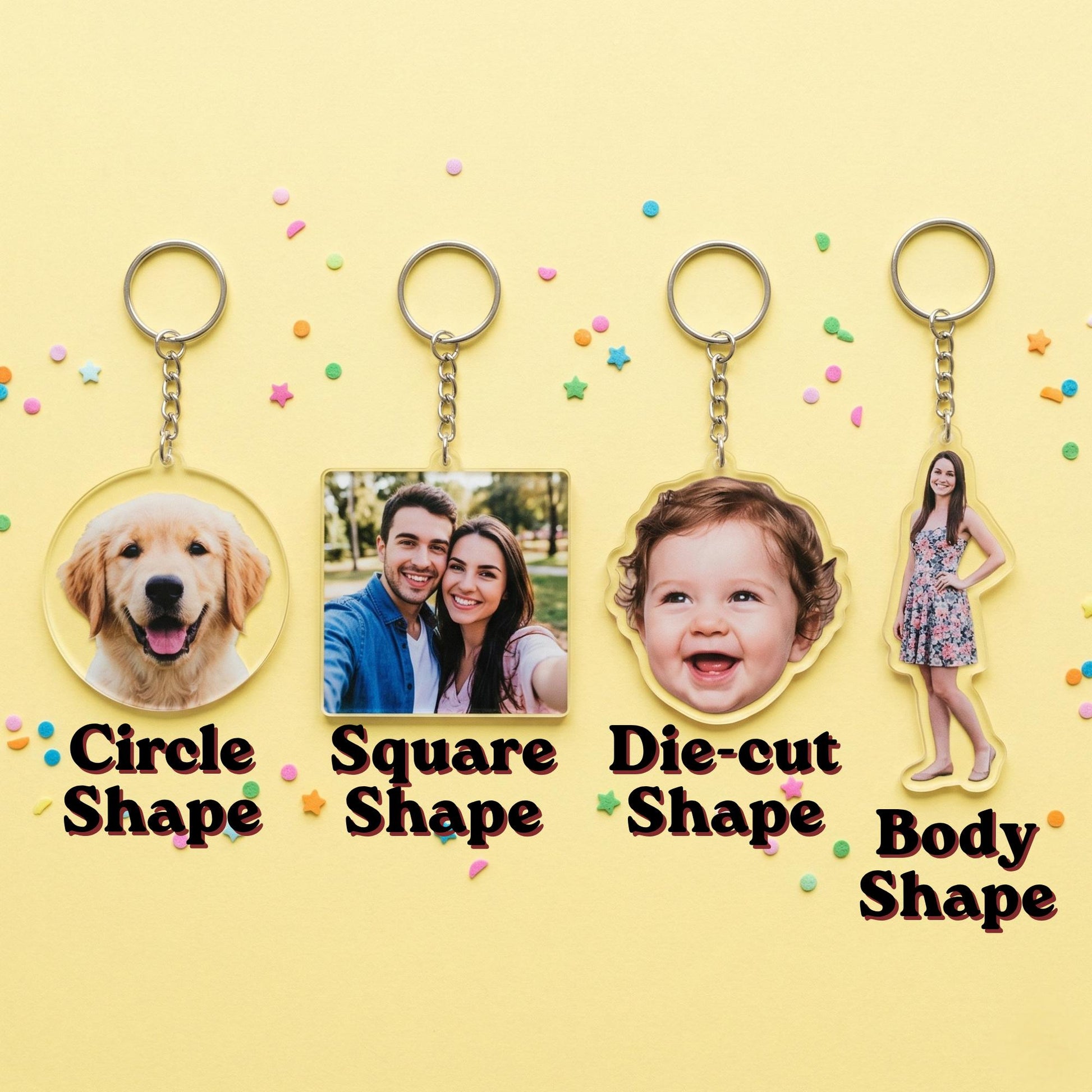 Custom Photo Acrylic Keychain, Pet Portrait Keepsake - Image 3