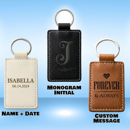 Custom PU Leather Keychain, Personalized Name or Logo - Image 8