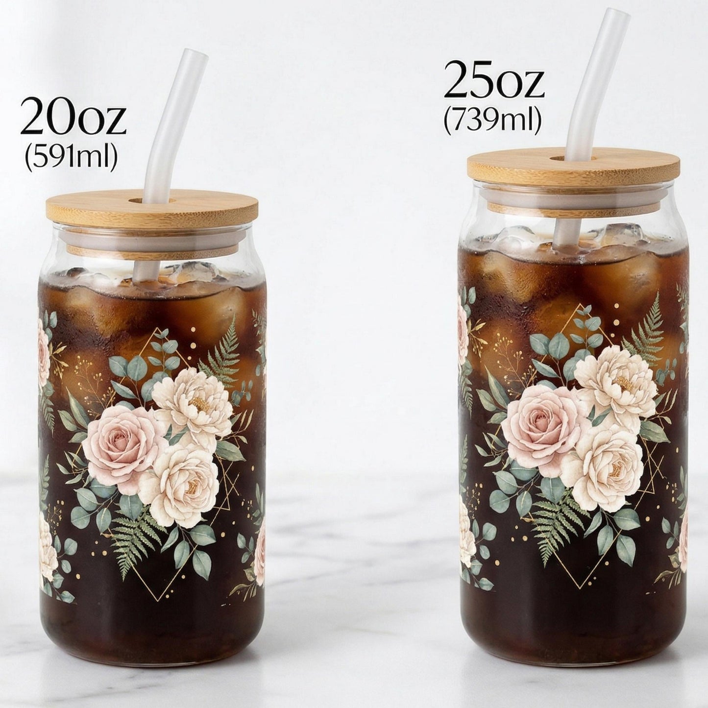 Personalized Glass Can Tumbler | Custom Photo, Name, Logo - 5