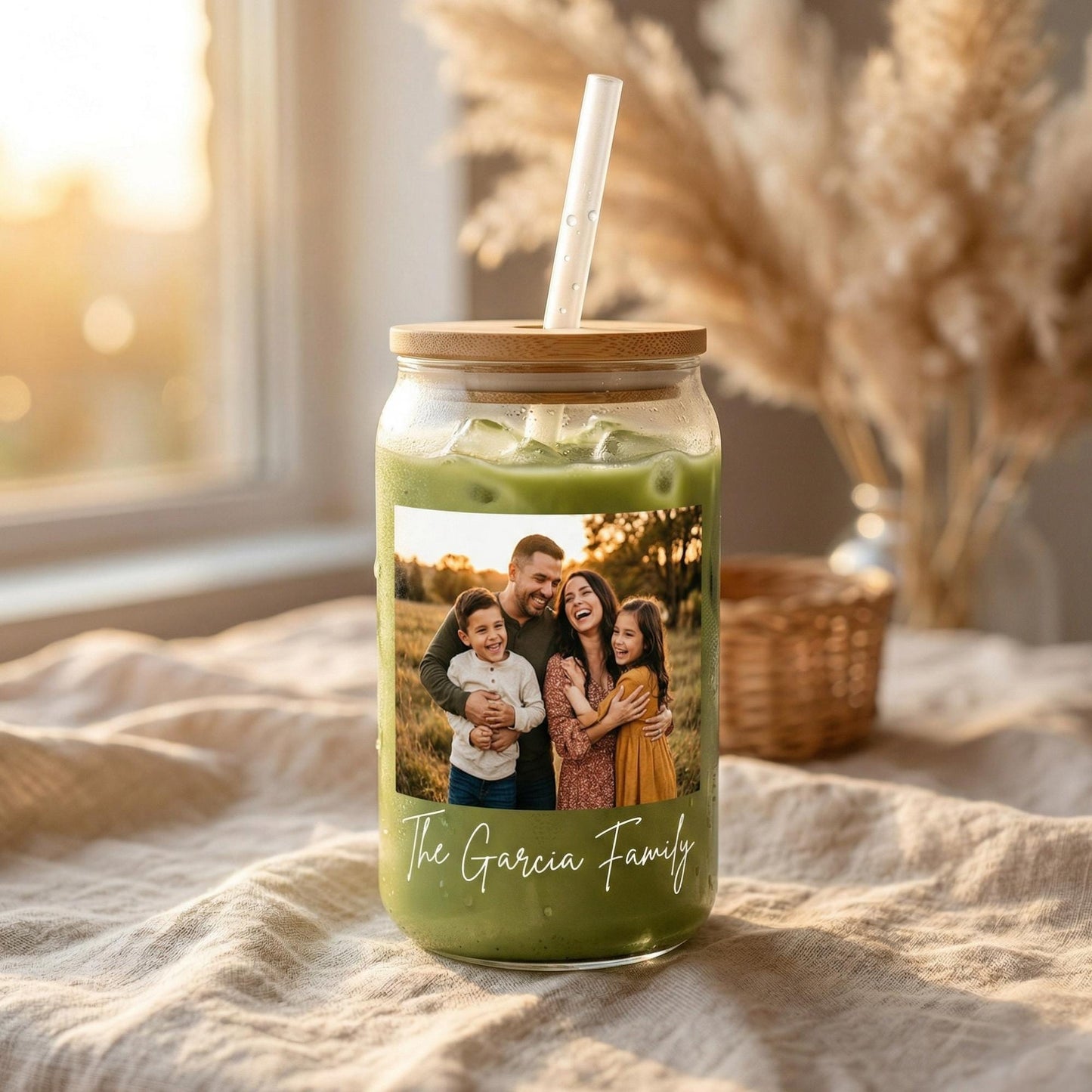 Personalized Glass Can Tumbler | Custom Photo, Name, Logo - 3