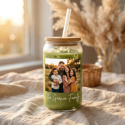 Personalized Glass Can Tumbler | Custom Photo, Name, Logo - 3
