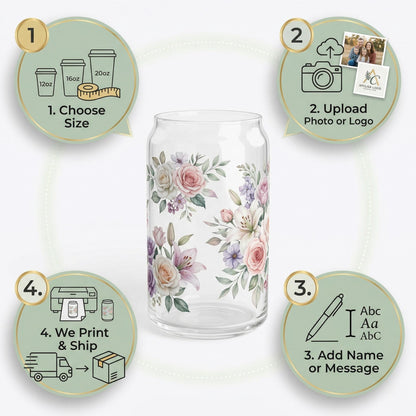 Personalized Glass Can Tumbler | Custom Photo, Name, Logo - Image 7