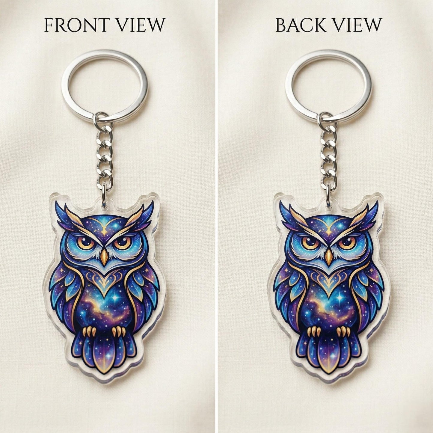 Custom Die-Cut Acrylic Keychain Set - 4
