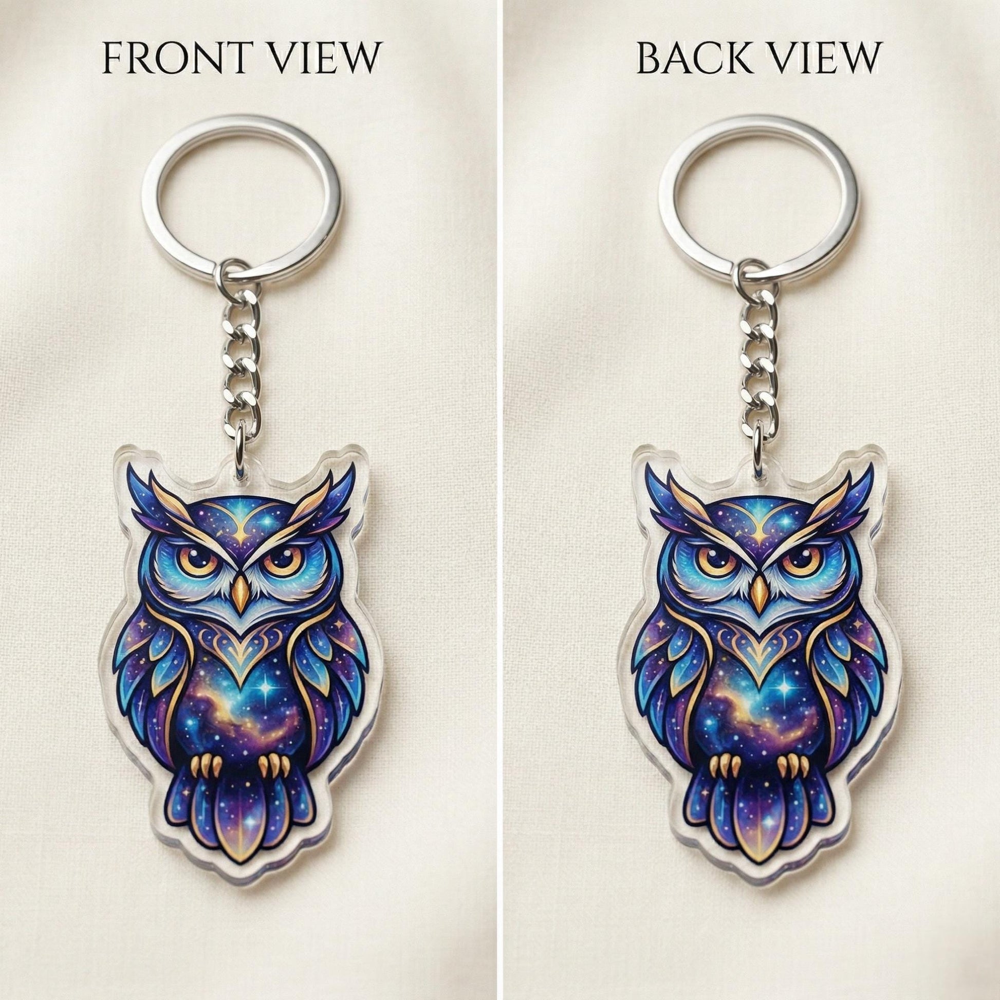 Custom Die-Cut Acrylic Keychain Set - 4