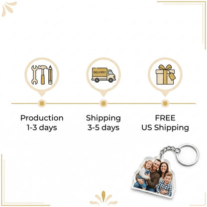 Custom Die-Cut Acrylic Keychain, Pet Portrait, Photo, Logo - Image 7