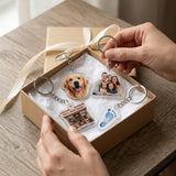 Custom Die-Cut Acrylic Keychain, Pet Portrait, Photo, Logo 4