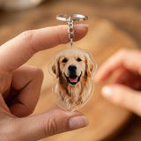 Custom Die-Cut Acrylic Keychain, Pet Portrait, Photo, Logo 2