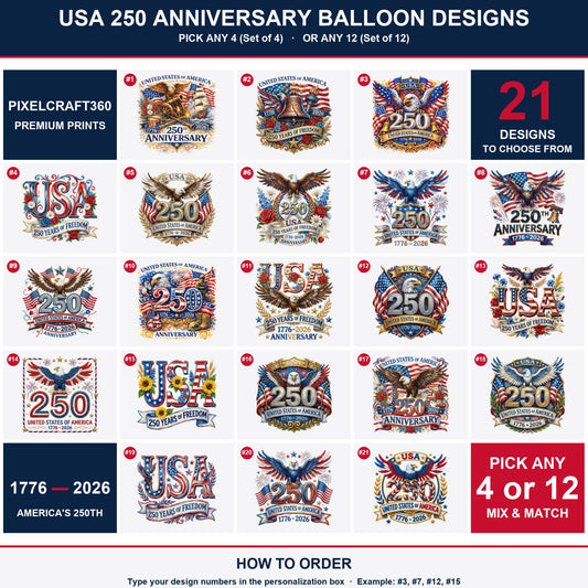 USA 250th Anniversary Foil Balloons - 2