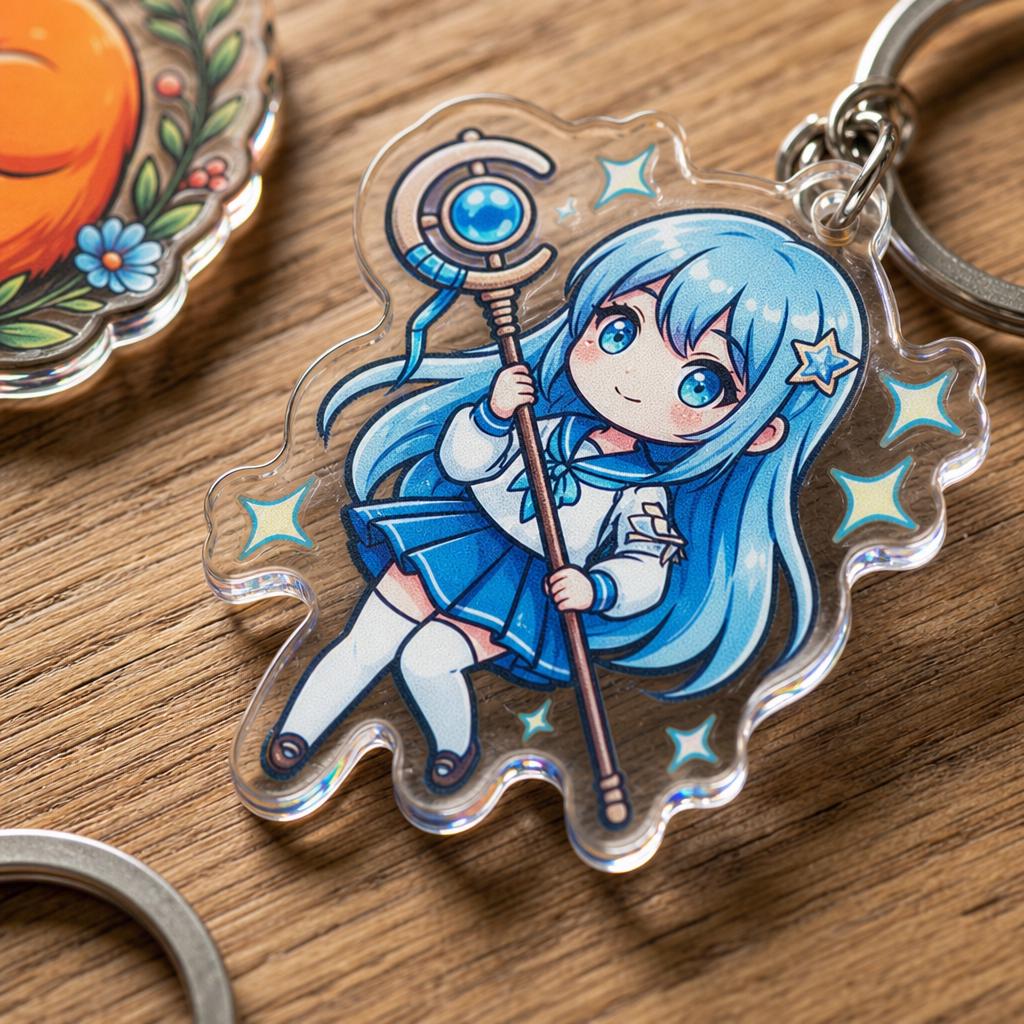 Custom Die-Cut Acrylic Keychain Set - 2