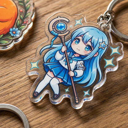 Custom Die-Cut Acrylic Keychain Set - 2