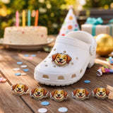 Adornos personalizados de zuecos con foto, adornos personalizados para zapatos con nombre 1