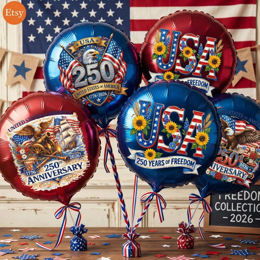 USA 250th Anniversary Foil Balloons - 1