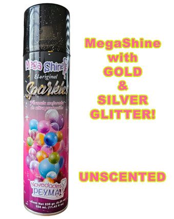 MegaShine Gold & Silver Glitter Aerosol Can - Party Supplies - Image 1