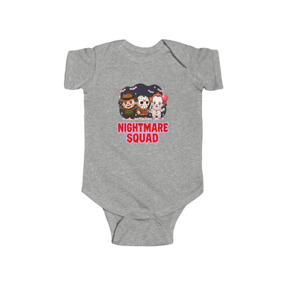 Nightmare Squad Baby Bodysuit | Infant Halloween Outfit, Funny Horror Baby Clothing, Creepy Cotton Onesie, Baby Shower Gift – Custom Kids clothes by PixelCraft360, unique decoration for events and special gifts
